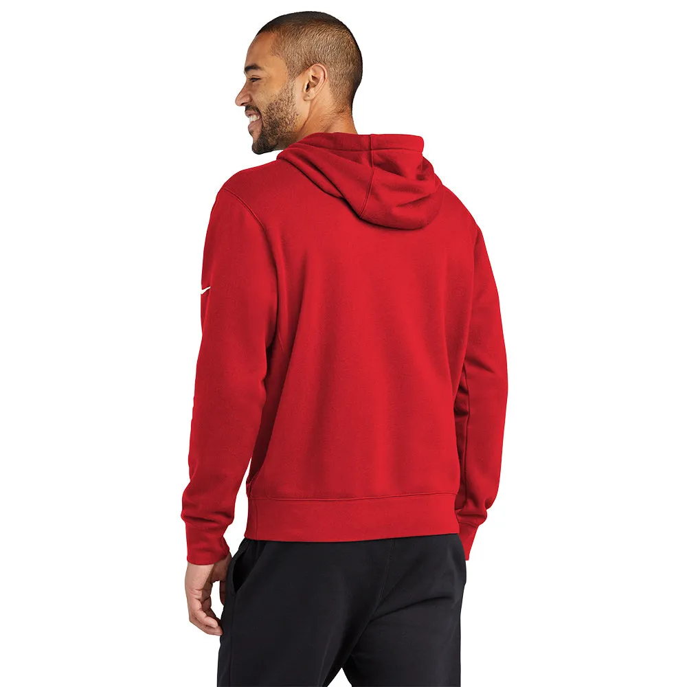 Nike Club Fleece Sleeve Swoosh Pullover Hoodie - University Red