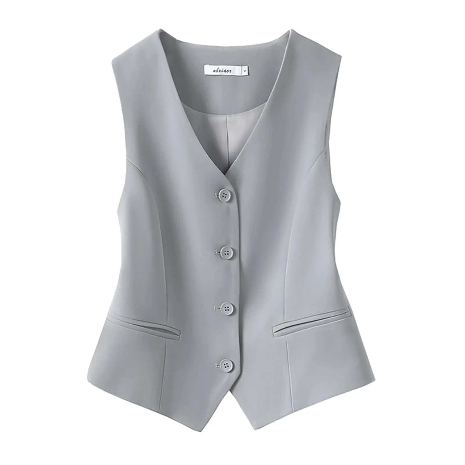 Women Suit Vest - Elegant V-Neck Sleeveless Waistcoat