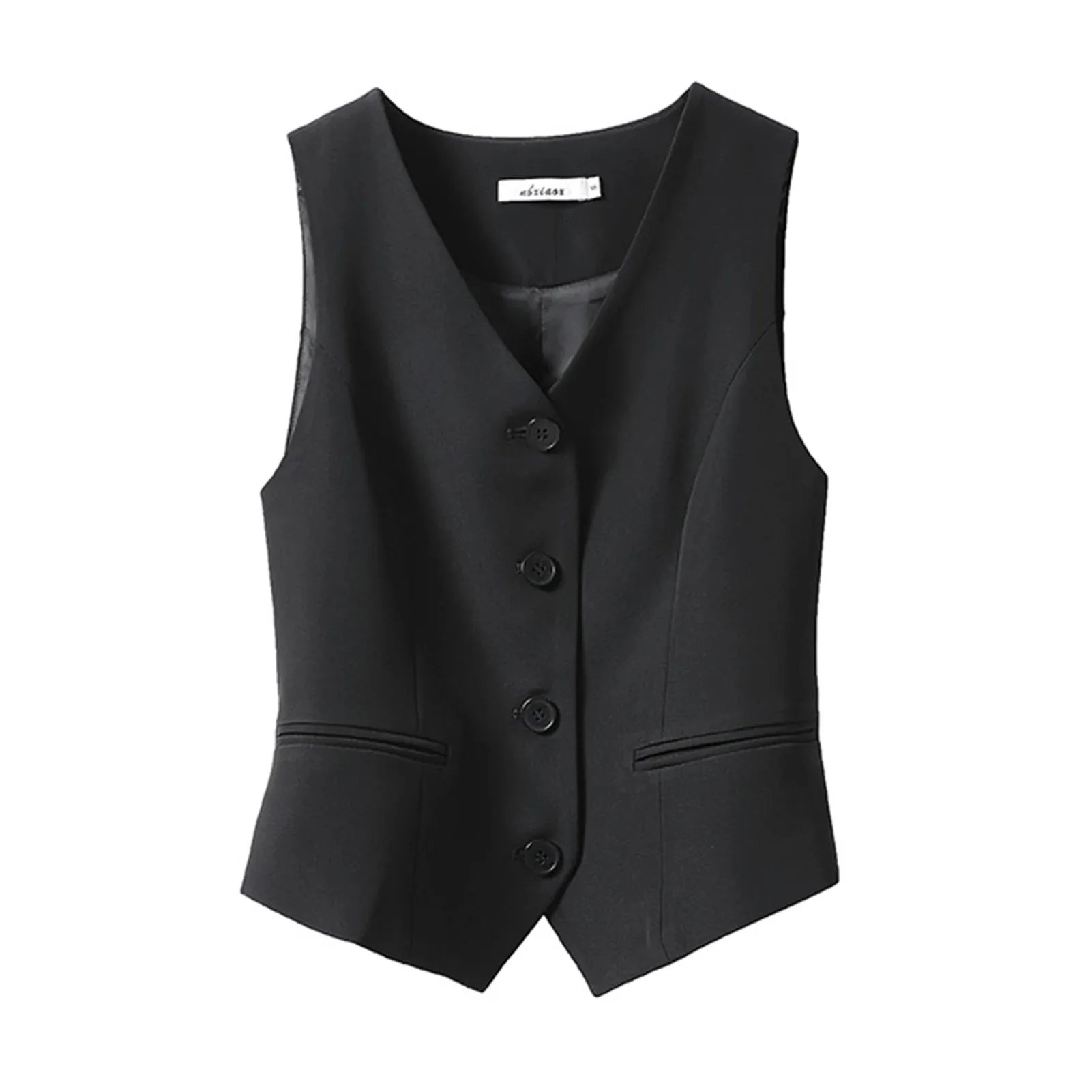 Women Suit Vest - Elegant V-Neck Sleeveless Waistcoat