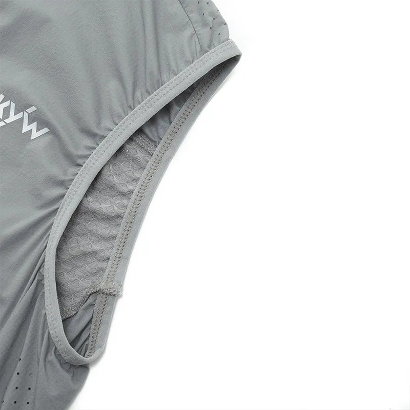 YKYW UPF50  Windproof Waterproof Sleeveless Cycling Vest Lightweight Breathable Waistcoat Windbreaker MTB Road Bike Clothing Bicycle Tights Gray Color
