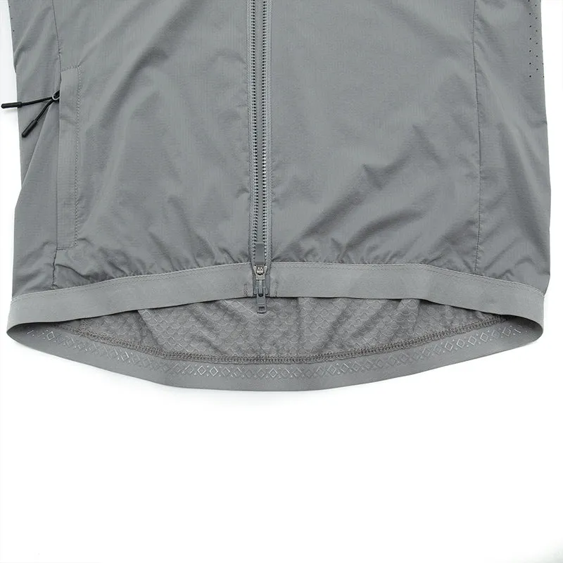 YKYW UPF50  Windproof Waterproof Sleeveless Cycling Vest Lightweight Breathable Waistcoat Windbreaker MTB Road Bike Clothing Bicycle Tights Gray Color
